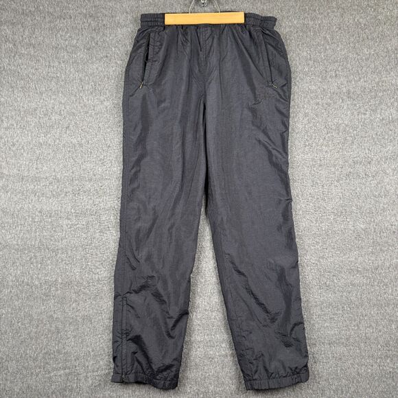 Vintage Adidas Track Pants Men's‎ Small Black Fleece Lined Active Trefoil 90s - Picture 1 of 9